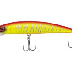 Arrow Minnow wobbler 9 cm 9 g fluo-sárga-csíkos úszó
