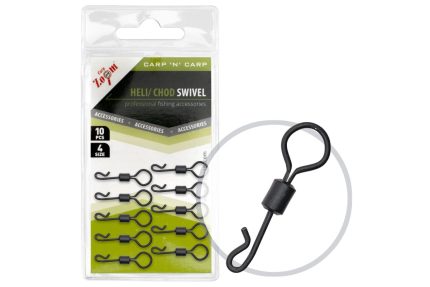 Bojlis nagy karikával ellátott gyorskapocs 4-es matt fekete