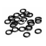 Előkegyűrű 3 mm matt fekete 25 db