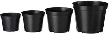 Konténer fekete 3l H15x Ø19cm szett 4db-os