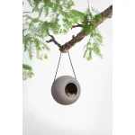 LISA kerámia madáretető szürke - kézzel készített 16x14x16