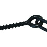 Pop up csavar ovális karikával 12 mm fekete 10 db