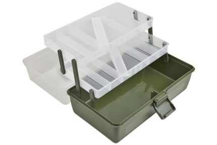 Praktikus horgászláda tálcákkal 368x214x200 mm