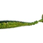 Ribbed Killer gumihal halas aromával 95 mm sötét színes csillám 5 db