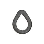 Tear Drop előkegyűrű 4 mm matt fekete 10 db