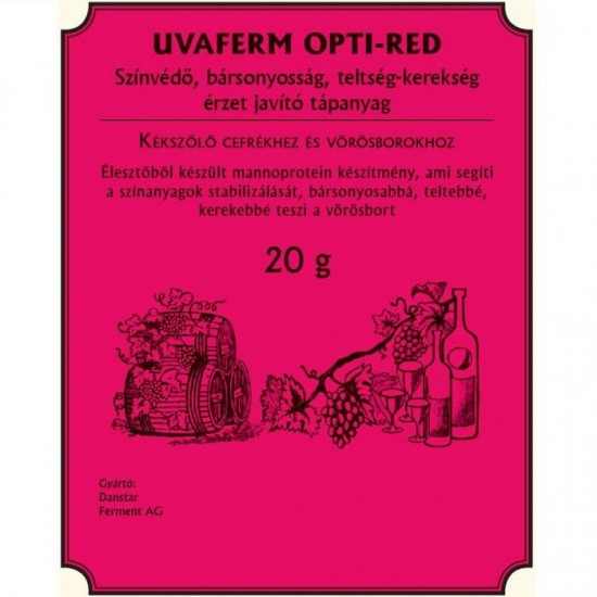 UVAFERM OPTI-RED 30 G - SZÍNANYAG MEGŐRZŐ KEZELŐANYAG BORHOZ ÉS CEFRÉHEZ