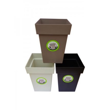 Virágcserép szögletes MELROSE 40x40x50 cm önfelszívó betéttel