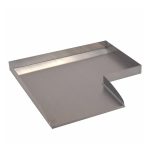 Wolga vízeséselem 90°-os bal sarokelem acél M4*48*48 cm