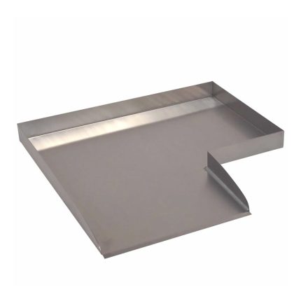 Wolga vízeséselem 90°-os bal sarokelem acél M4*48*48 cm