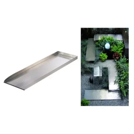 Wolga vízeséselem Egyenes rozsdamentes acél103x30x44 cm